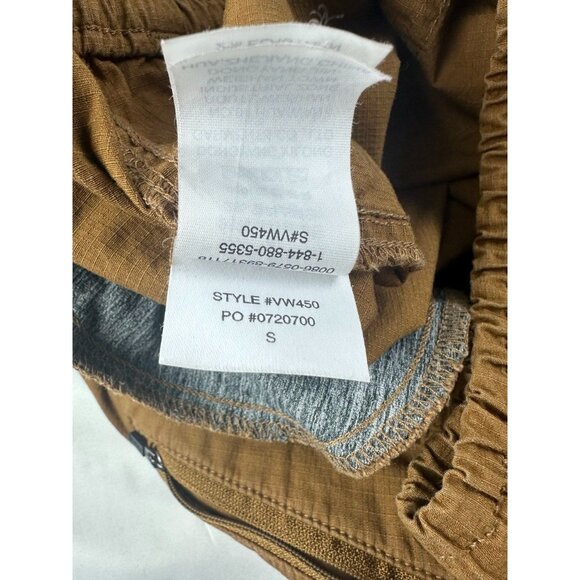 Vuori Ripstop Pants Ankle Length Raw Hem Pockets Hiking Brown, VW450, sz S - Picture 5 of 8
